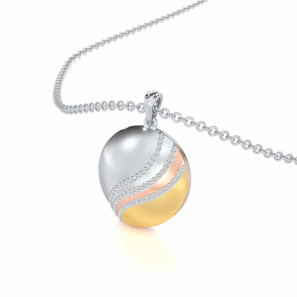 Enchanted Sway Silver Pendant - Yellow Gold - Image 2