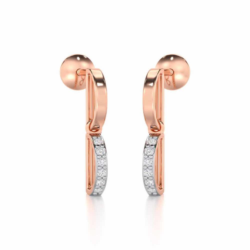 Enchanted Woods Silver Earrings - Rose Gold - Image 2