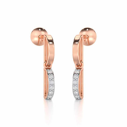 Enchanted Woods Silver Earrings - Rose Gold - Image 2