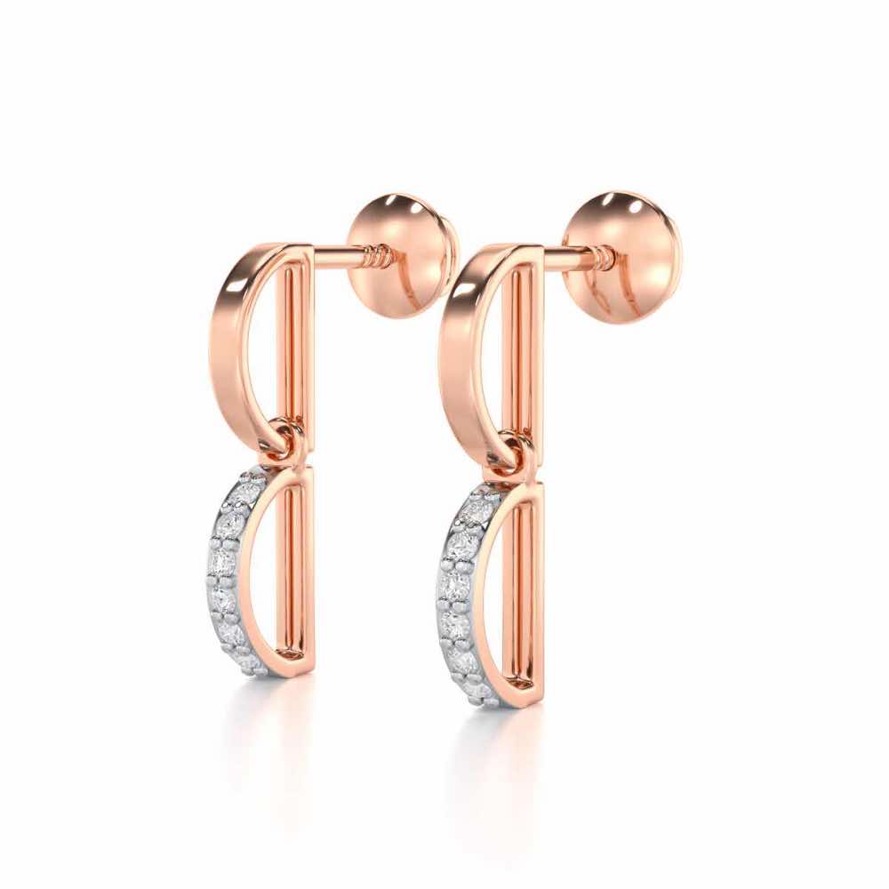 Enchanted Woods Silver Earrings - Rose Gold - Image 3