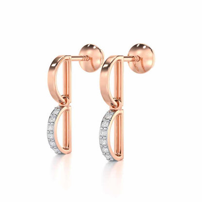 Enchanted Woods Silver Earrings - Rose Gold - Image 3