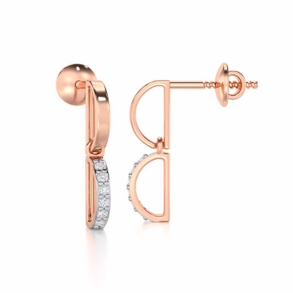 Enchanted Woods Silver Earrings - Rose Gold - Image 4