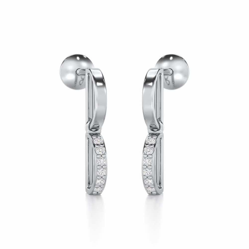 Enchanted Woods Silver Earrings - White Gold - Image 2