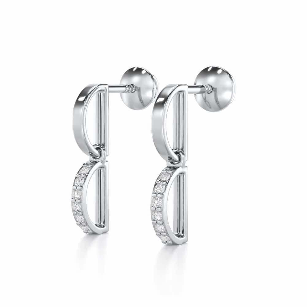 Enchanted Woods Silver Earrings - White Gold - Image 3