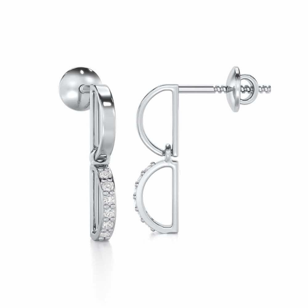 Enchanted Woods Silver Earrings - White Gold - Image 4