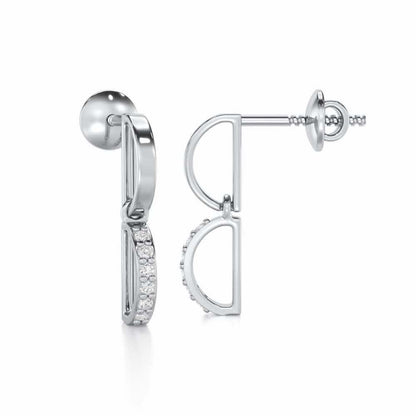Enchanted Woods Silver Earrings - White Gold - Image 4