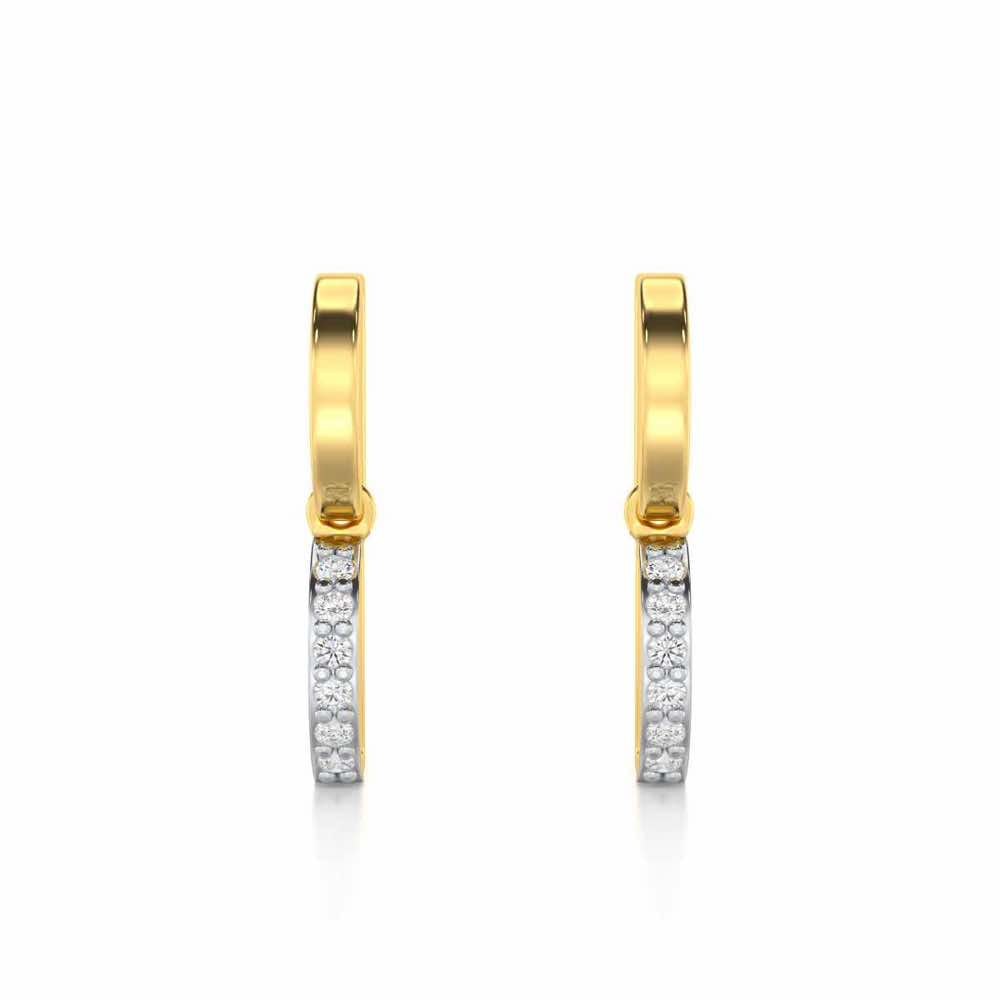 Enchanted Woods Silver Earrings - Yellow Gold - Image 1