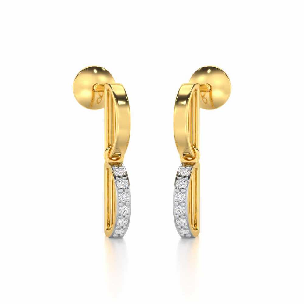 Enchanted Woods Silver Earrings - Yellow Gold - Image 2