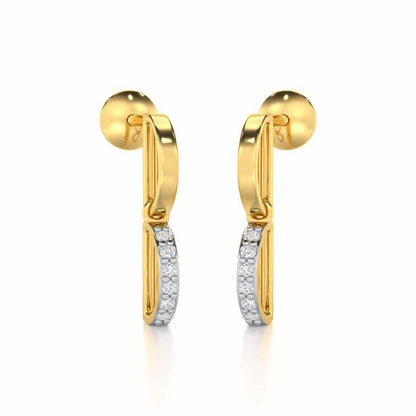 Enchanted Woods Silver Earrings - Yellow Gold - Image 2