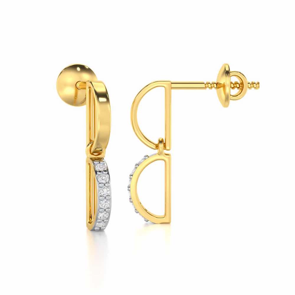 Enchanted Woods Silver Earrings - Yellow Gold - Image 4
