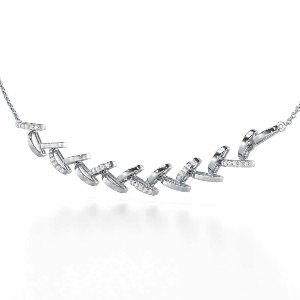 Enchanted Woods Silver Necklace - White Gold - Image 3
