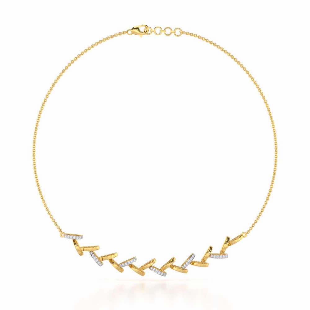 Enchanted Woods Silver Necklace - Yellow Gold - Image 2