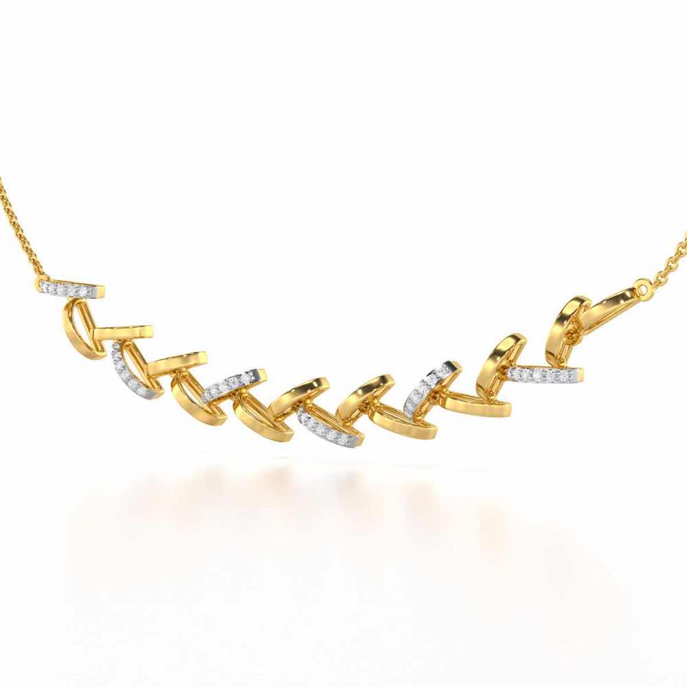 Enchanted Woods Silver Necklace - Yellow Gold - Image 3