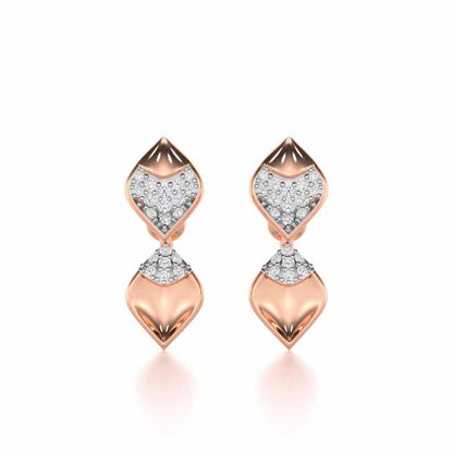 Enchanting Elegance Silver Earrings - Rose Gold - Image 1