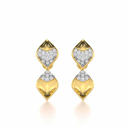 Enchanting Elegance Silver Earrings - Yellow Gold - Image 1