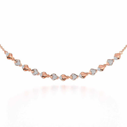 Enchanting Elegance Silver Necklace - Rose Gold - Image 1