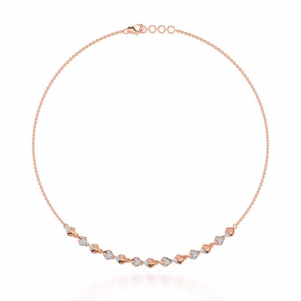 Enchanting Elegance Silver Necklace - Rose Gold - Image 2
