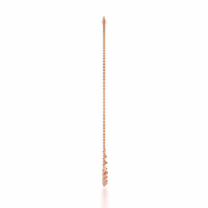 Enchanting Elegance Silver Necklace - Rose Gold - Image 4