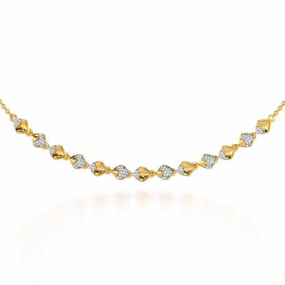 Enchanting Elegance Silver Necklace - Yellow Gold - Image 1