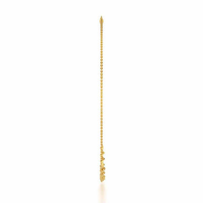 Enchanting Elegance Silver Necklace - Yellow Gold - Image 4