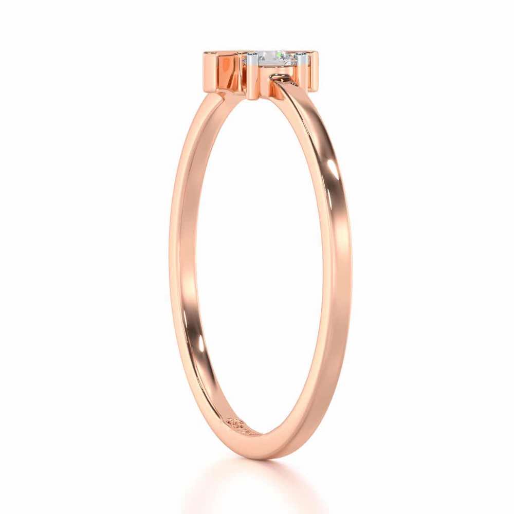 Enchanting Glamour Silver Ring - Rose Gold - Image 3