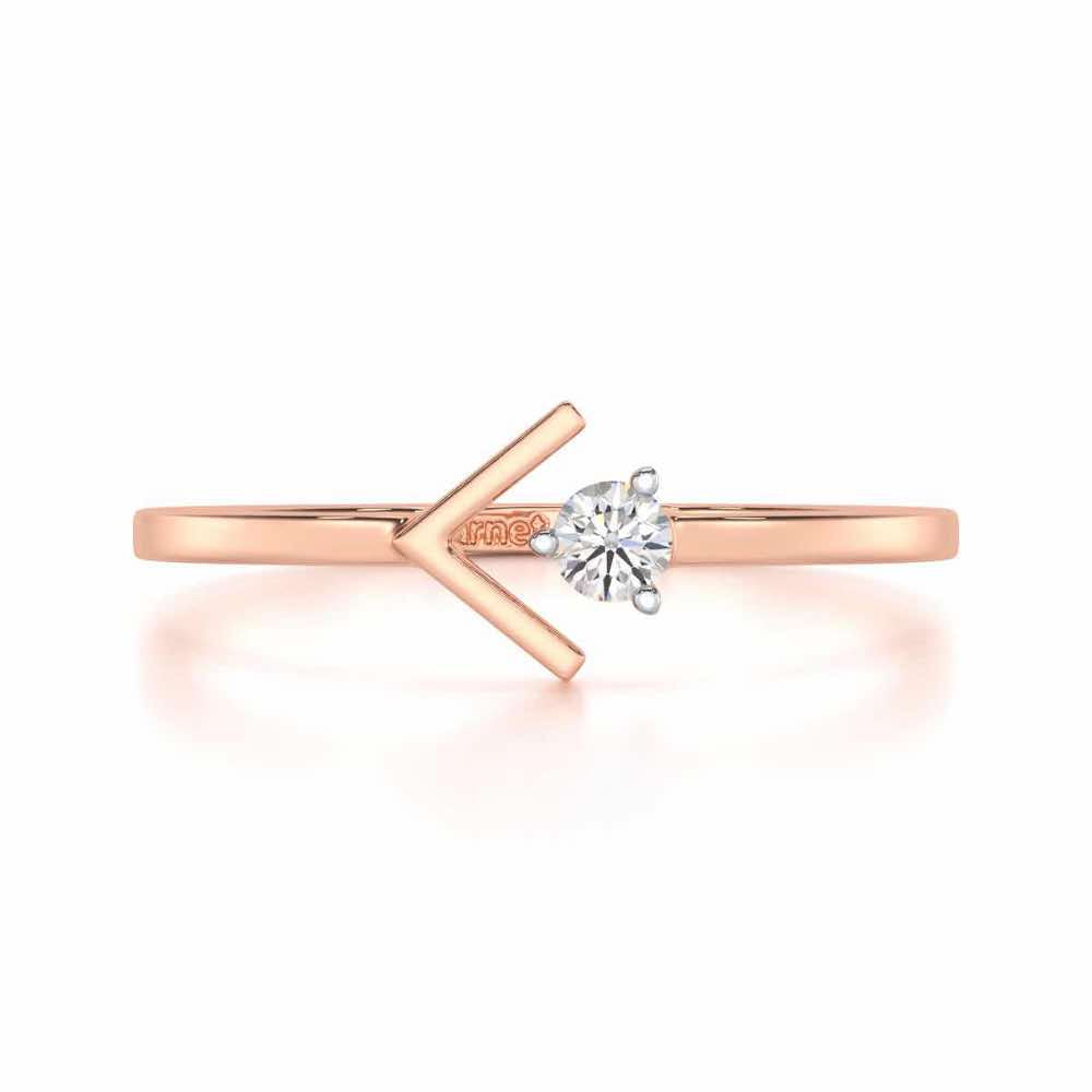 Enchanting Glamour Silver Ring - Rose Gold - Image 4