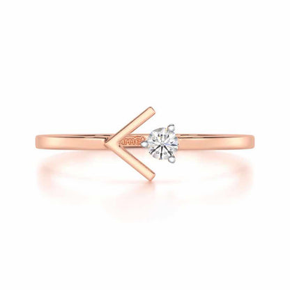 Enchanting Glamour Silver Ring - Rose Gold - Image 4
