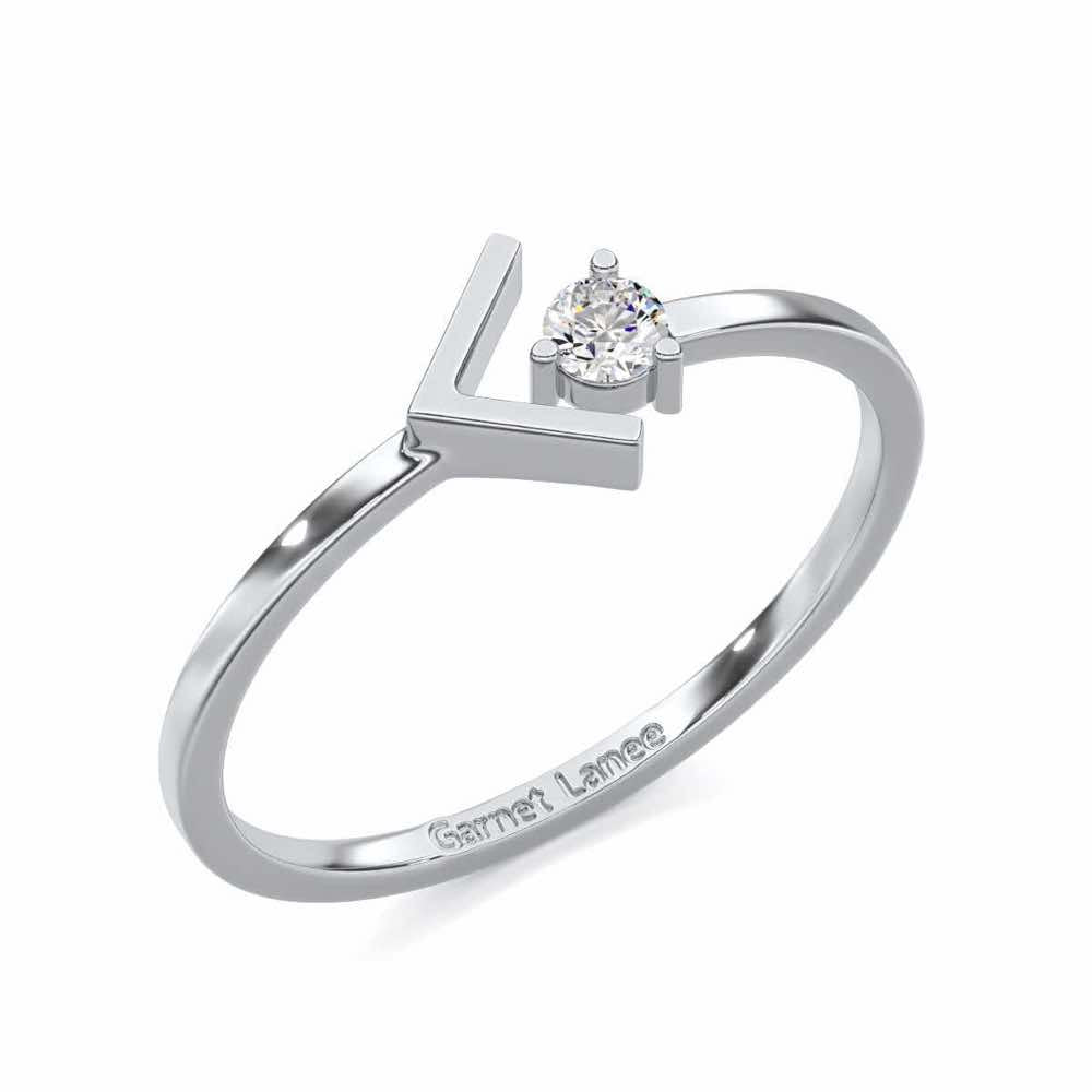 Enchanting Glamour Silver Ring - White Gold - Image 1