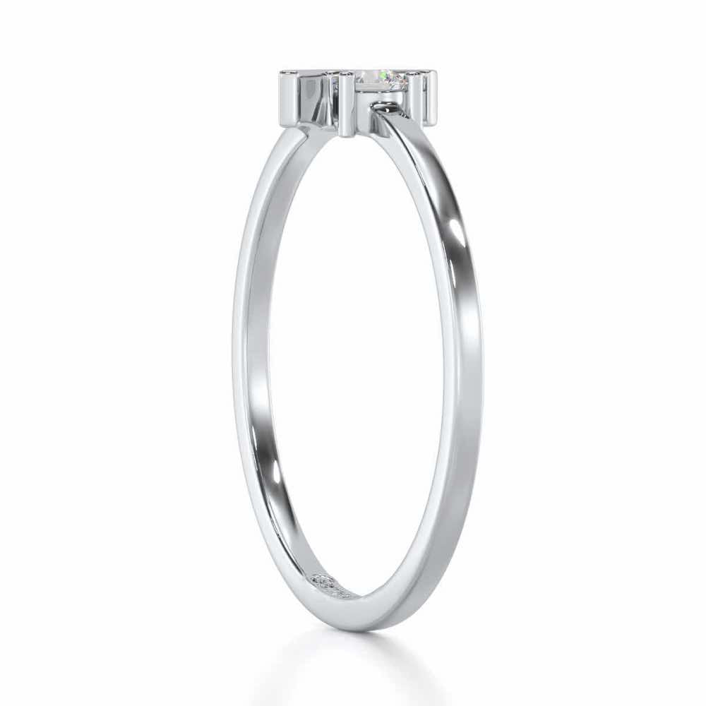 Enchanting Glamour Silver Ring - White Gold - Image 3