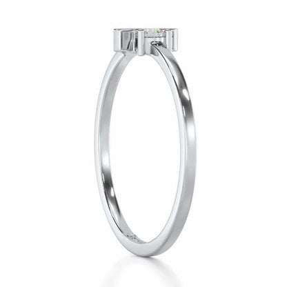 Enchanting Glamour Silver Ring - White Gold - Image 3