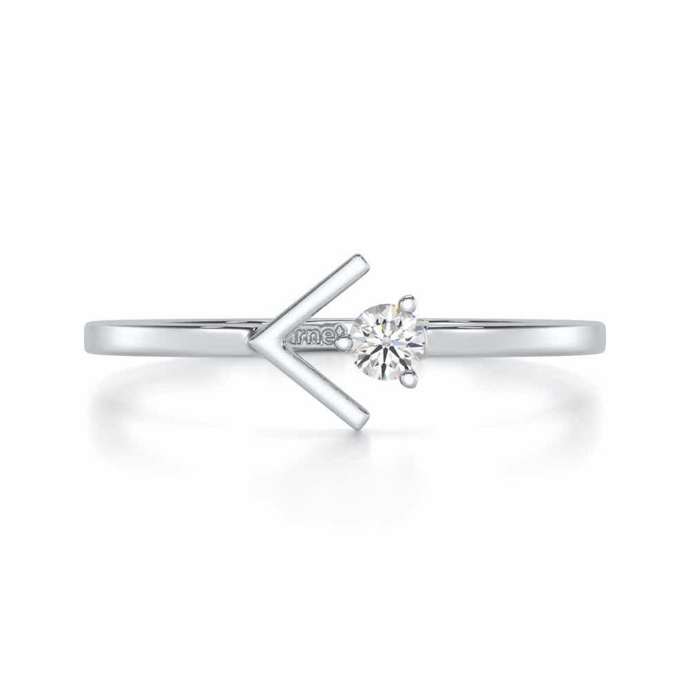 Enchanting Glamour Silver Ring - White Gold - Image 4