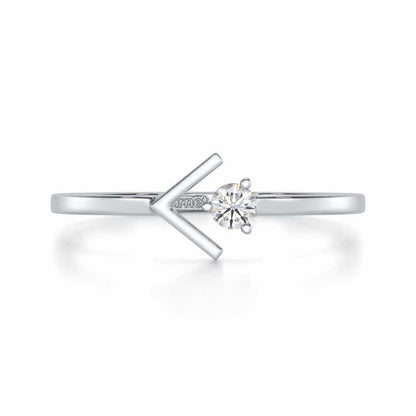 Enchanting Glamour Silver Ring - White Gold - Image 4