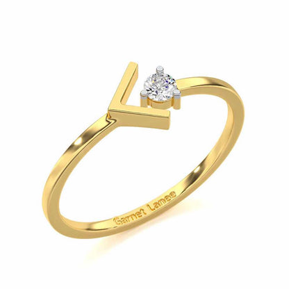 Enchanting Glamour Silver Ring - Yellow Gold - Image 1