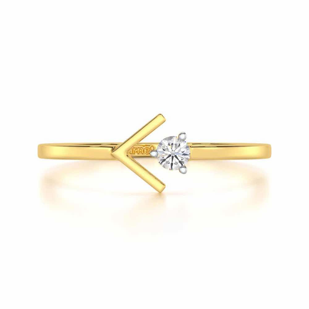 Enchanting Glamour Silver Ring - Yellow Gold - Image 4