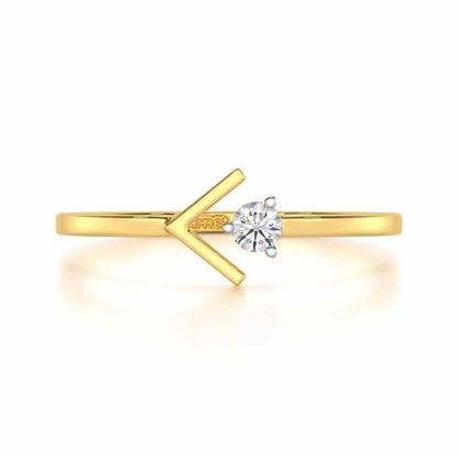 Enchanting Glamour Silver Ring - Yellow Gold - Image 4