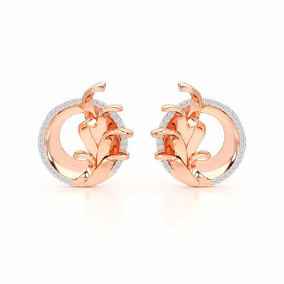 Enchanting Gleam Silver Earrings - Rose Gold - Image 1
