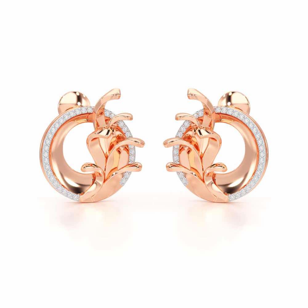 Enchanting Gleam Silver Earrings - Rose Gold - Image 2