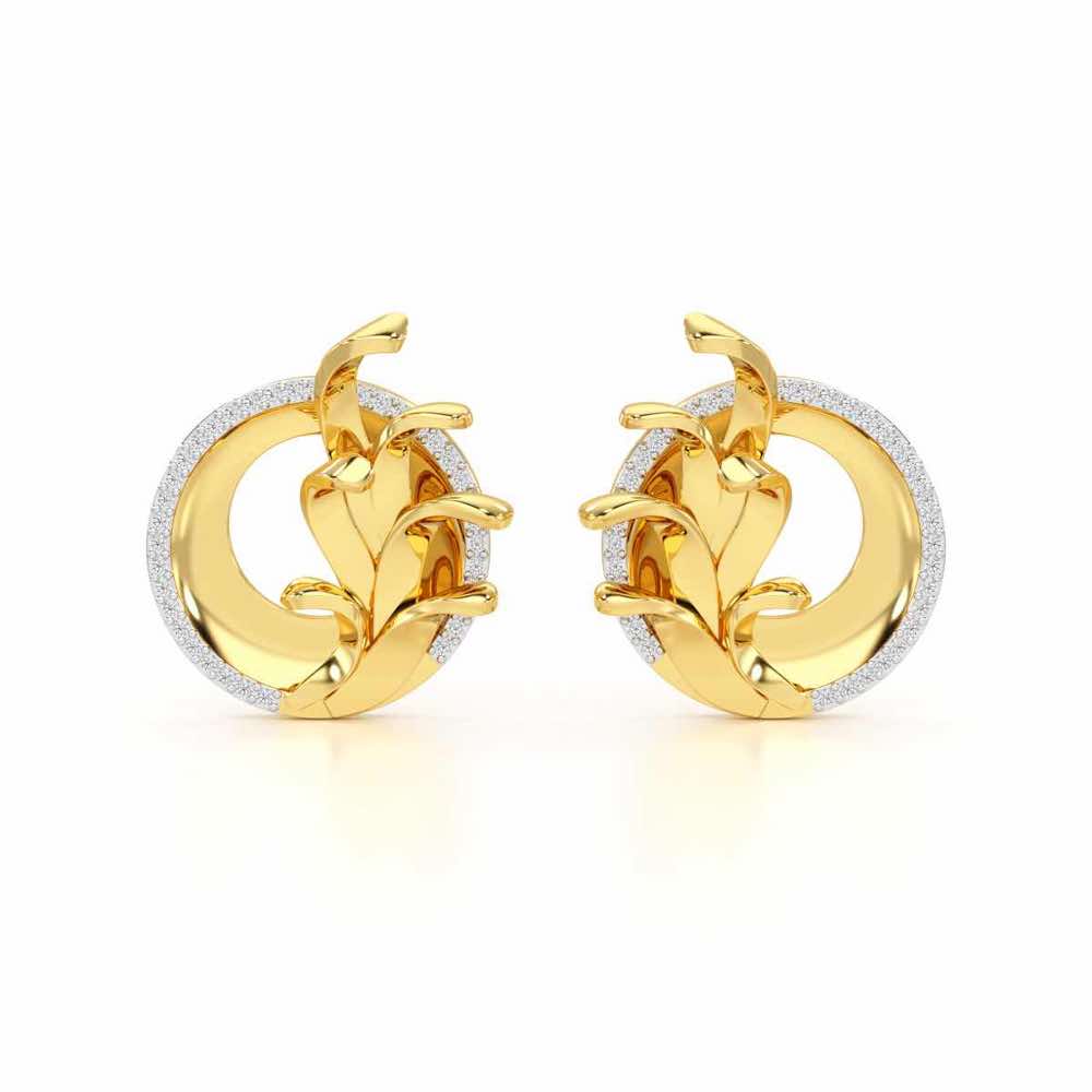 Enchanting Gleam Silver Earrings - Yellow Gold - Image 1