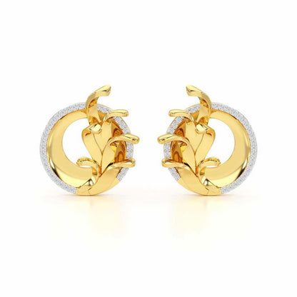 Enchanting Gleam Silver Earrings - Yellow Gold - Image 1