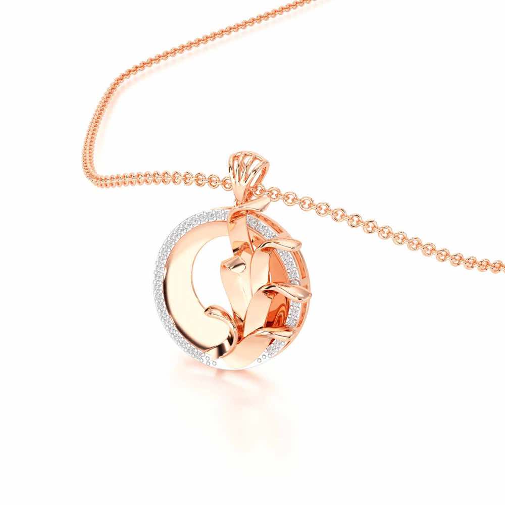 Enchanting Gleam Silver Pendant - Rose Gold - Image 2