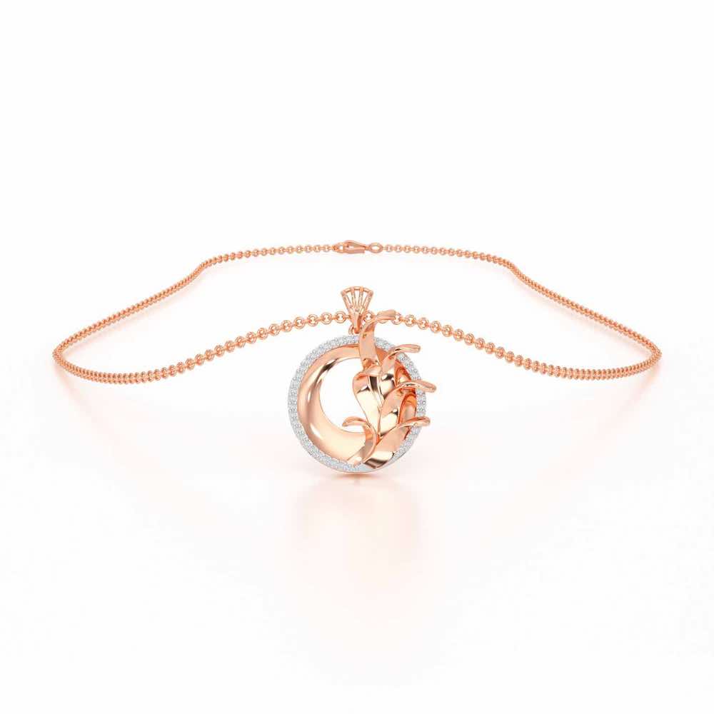 Enchanting Gleam Silver Pendant - Rose Gold - Image 3