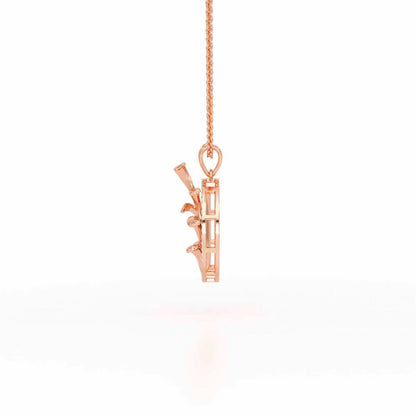 Enchanting Gleam Silver Pendant - Rose Gold - Image 4