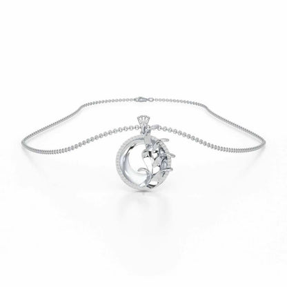 Enchanting Gleam Silver Pendant - White Gold - Image 3