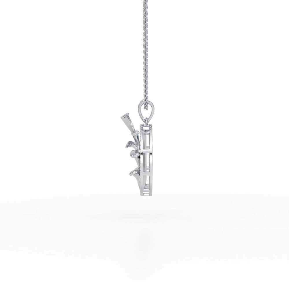 Enchanting Gleam Silver Pendant - White Gold - Image 4