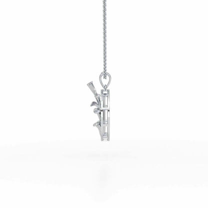 Enchanting Gleam Silver Pendant - White Gold - Image 4