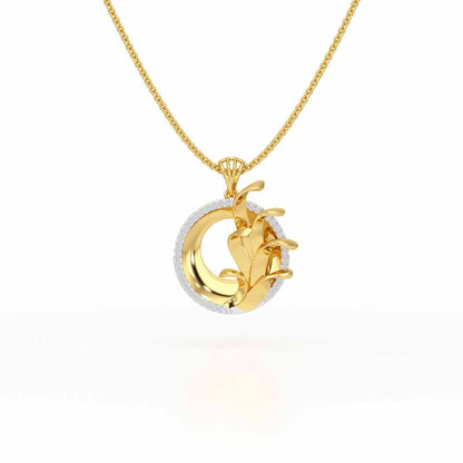 Enchanting Gleam Silver Pendant - Yellow Gold - Image 1
