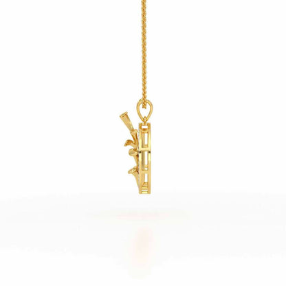 Enchanting Gleam Silver Pendant - Yellow Gold - Image 4