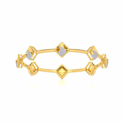 Enchanting Glow Silver Bangles - Yellow Gold - Image 4