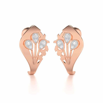 Enchanting Growth Silver Earrings - Rose Gold - Image 2