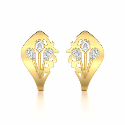 Enchanting Growth Silver Earrings - Yellow Gold - Image 1